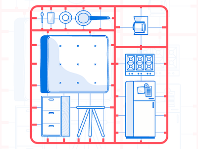 New apartment survival kit. apartment furniture new refrigerator survivalkit table toy