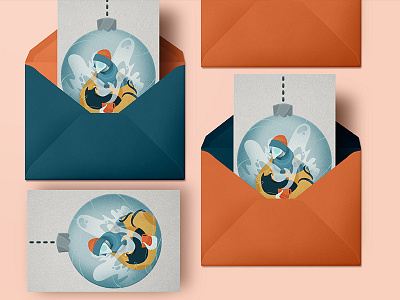 Hot Coco Holiday Postcard 2018 cat coco design digital drawing holiday illustration mockup postcard warm winter
