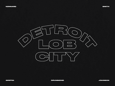Detroit Lob City badge branding detroit griffin la monochrome nba pistons sports tumblr type typography