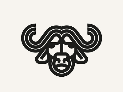 #buffalo# africa black brand buffalo geometric illustration logo logotype mark shape