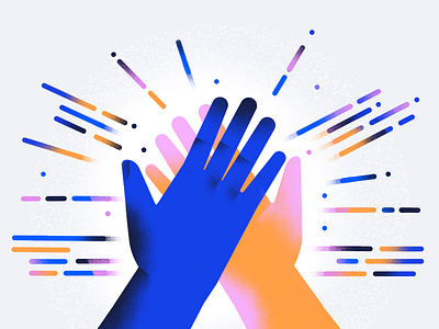 Developer Advocates clap code hands high five illustration lines open source