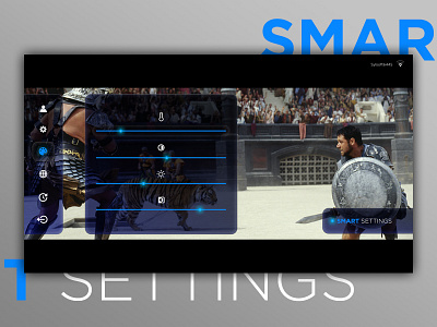 #dailyui Challenge #007 Smart Tv Color Settings dailyui graphic design setting smart ui web design