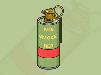 Smoke Grenade adobe illustrator freelance fun gradient graphic design green grenade smoke texture vector