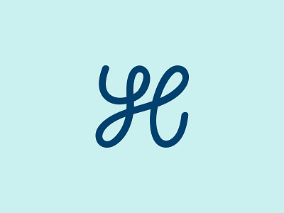 SH monogram calligraphy handwrite identity lettering logo monogram personal sh simply