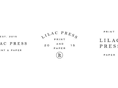 Lilac badge branding logo type lockup typography