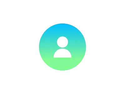 User icon blue e ee golden green icon minimal ratio sign symbol user