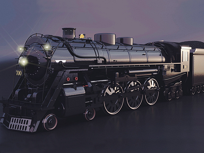 Train 3d engine inspiration locomotive popular render steam train