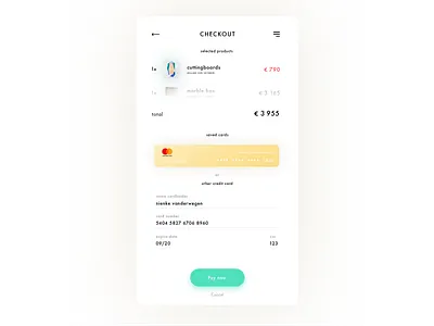 Daily UI #002 Credit Card Checkout app card checkout credit daily daily ux interface minimalistic payment page ui ux