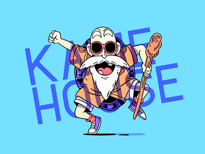 Roshi anime dragon ball house kame master roshi