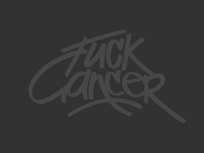 fuck cancer typography cancer handwritten lettering script type typography vector