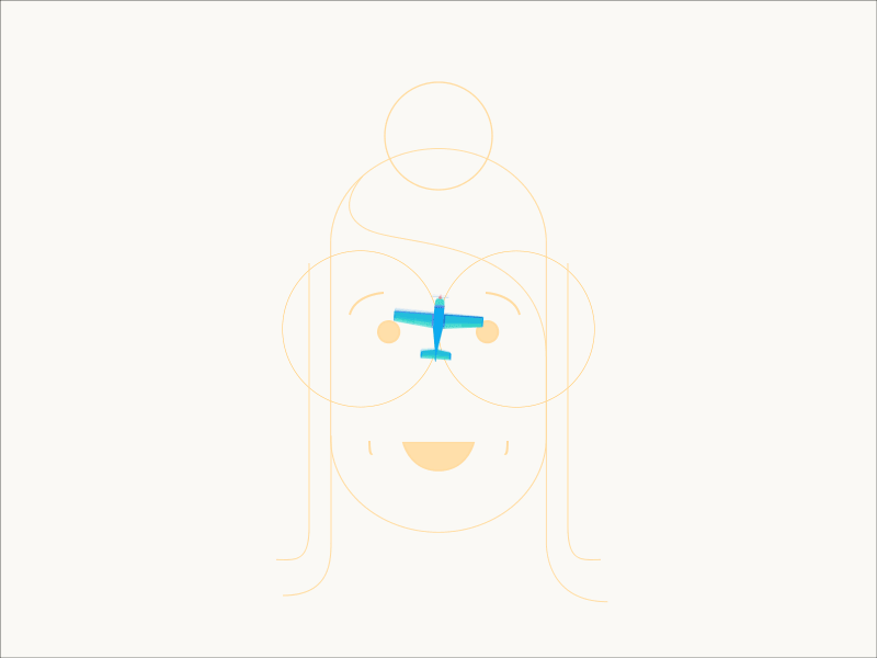 Plane Jane :) 2d animation character design flat illustration jane life plain plane ux vector