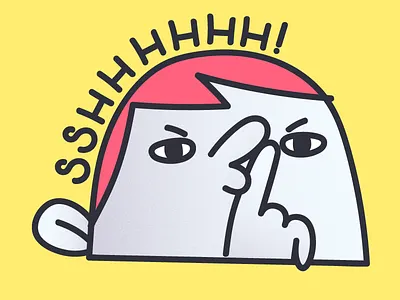 Shhhh! angry roomates roomies shhh silence stickers