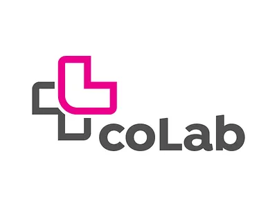 Okanagan coLab - Coworking Space Logo brand branding community connections coworking kelowna linear logo magenta office overlap plus