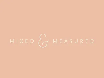 Mixed & Measured | Final Logo ampersand blogger design food blog logo sans serif