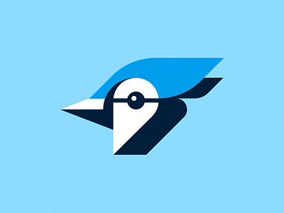 Blue Jay Way ben stafford bird blue jay bluejay cyan cyanocitta cristata geometric illustration shapes