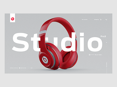 Beats Headphones apple beats concept desktop screen sound ui ux web design