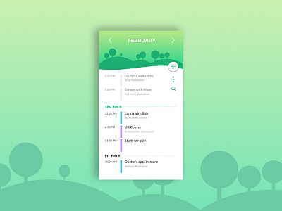 Daily UI #071 agenda android calendar dailyui list mobile schedule uidesign uxdesign