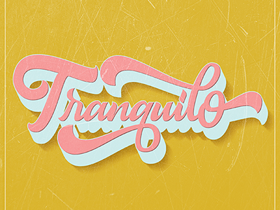 Tranquilo handmade letter lettering type typographic