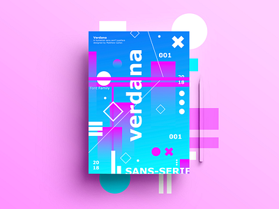 Verdana abstract blue color dribbble font nice pink verdana