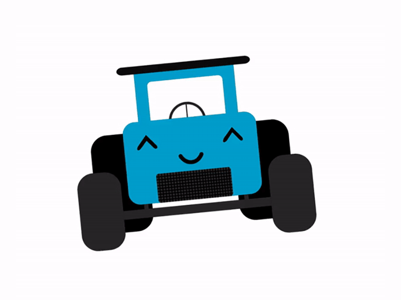 Happy Skipping Tractor agriculture animation blue cute farm farmer graphic design happy tractor illustration motion graphics skipping tractor tractor