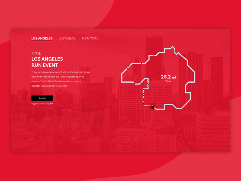 Nike Just Run landing page gif home page landing page motion nike run running ui ux web design