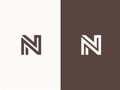 Letter N - minimal brand design gradient letter logotype minimal monogram n