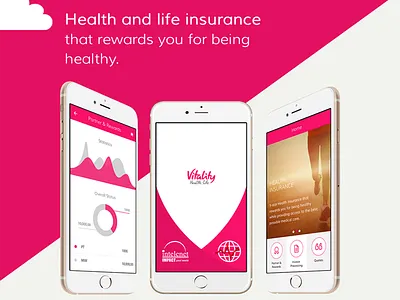 Mobile Landing Page fitness health mobile app ui ux branding