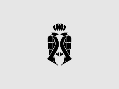 Eagle Identity 01 crown eagle logo mirroring shield