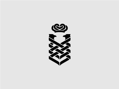 Eagle Identity 02 crown eagle logo mirroring shield