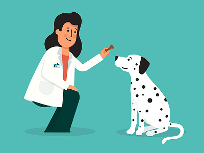 Wellhaven Pet Health 2 2d animation character dog gif pet vet woman
