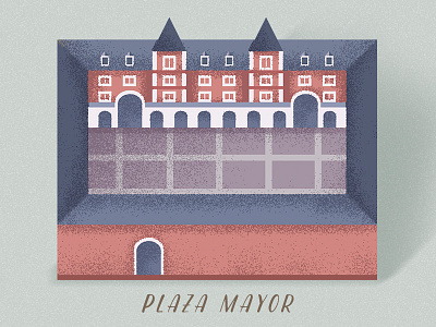 Plaza Mayor, Madrid. españa heritage iconic illustration madrid spain square