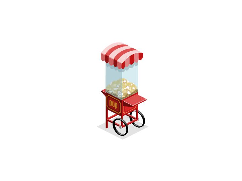 Popcorn Machine game isometric popcorn machine