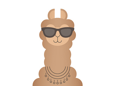 Cool Llama Emoji character cool cute emoji emoticon icon illustration llama sunglasses