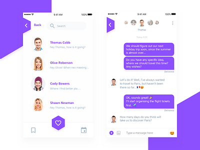 Chat chat iphonex message messages messenger ui ux