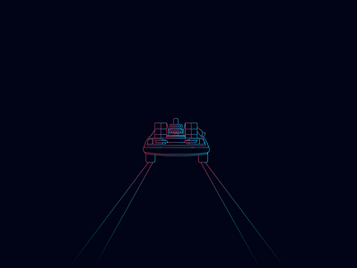 Back to the future/Delorean adobe illustrator back to the future bttf color delorean fanart flat gradient illustration logo movie vector