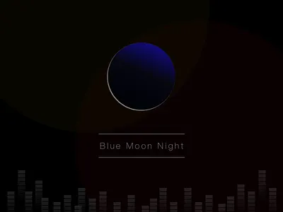 The Blue Moon Night blue dark moon