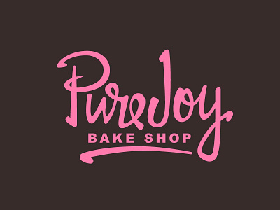 Pure Joy Logo branding calligraphy hand lettering lettering logo logotype type typography