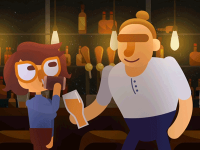 Every Time animator bar cartoon cute drawing drinks funny lol manbun vector