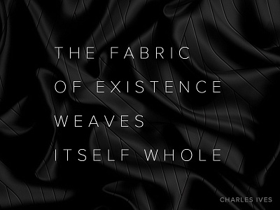 Our Social Fabric charles ives collective consciousness fabric human race humans living poster quote society weave whole