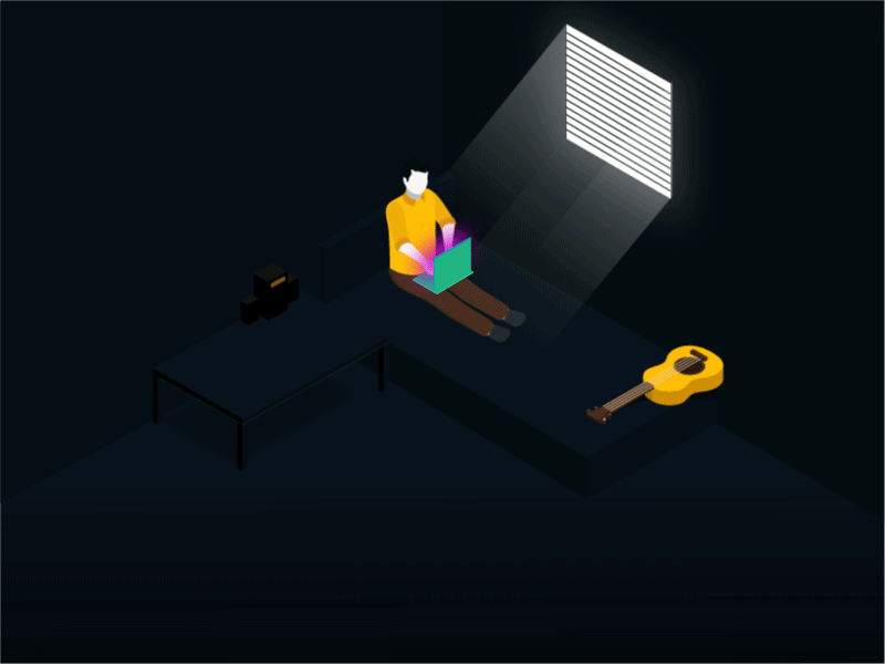 Hello Dribbble debut hello dribbble isometric room shadow