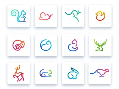 Animal Icon Set animals colorfull icon illustration savewildlife ui wildlife
