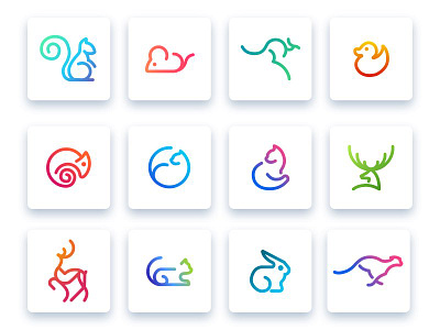 Animal Icon Set animals colorfull icon illustration savewildlife ui wildlife