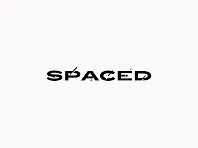 SPACED logo branding design font futuristic galaxy graphic logo mars proposal space