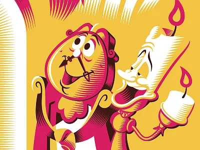 be our guest! beauty and the beast design disney illustration movie posters