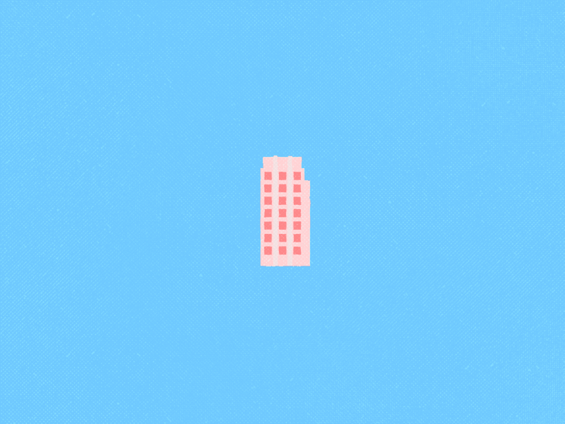 Bubblegum Heights animation building gif joysticks n sliders motion