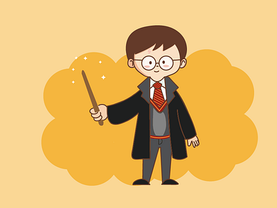 Harry Potter amazing cartoon challenge harry potter howarts illustration magic potter vector