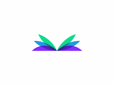 Flower book colors esense logo logotype mark symbol transparency