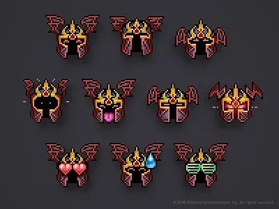 Count Arthas Emojis blizzard emojis game heroes of the storm pixel art