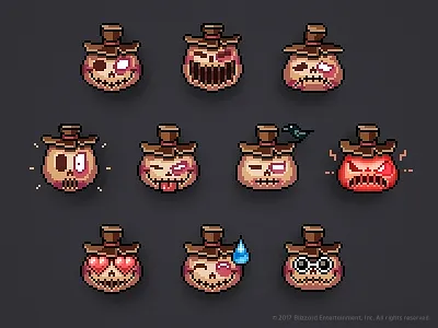 Scarecrow Xul Emojis blizzard emojis game halloween hallows end heroes of the storm pixel art