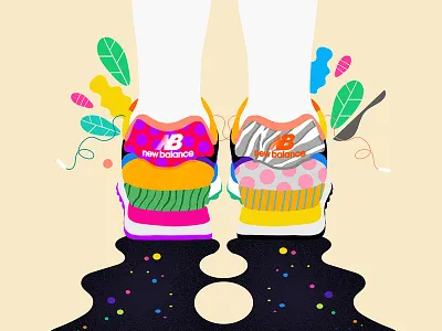 Newbalance colors frame illustrator
